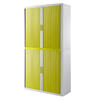 ARMOIRE A RIDEAUX 2M CORPS BLANC RIDEAUX VERT