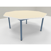 TABLE MATERNELLE OCTOGONALE 1300 T1 VERT D'EAU - PLATEAU SERINGA - CHANT ABS BLANC