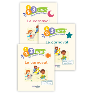 1, 2, 3, LUNE ! - MES PREMIERES LECTURES - LE CARNAVAL (PACK 1 ALBUM SOLEIL + 1 ALBUM ETOILE + 1 ALB