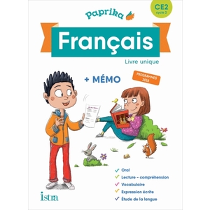 PAPRIKA FRANCAIS CE2 - EDITION FRANCE - LIVRE ELEVE - ED. 2019