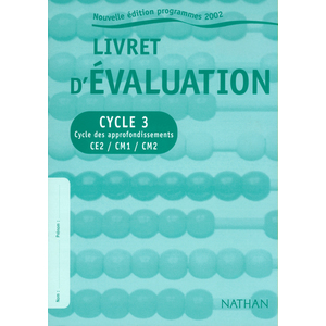 LIVRET EVAL CYCLE 3 EL ED 2002