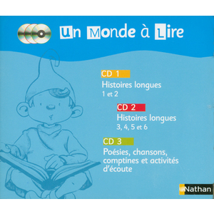 UN MONDE A LIRE CP - SERIE BLEUE - 3 CD AUDIO