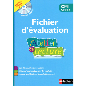 L'ATELIER DE LECTURE - FICHIER EVALUATION + CD - CM1