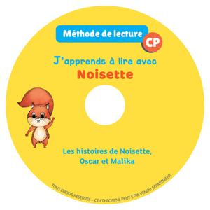 J'APPRENDS A LIRE AVEC NOISETTE - LES 60 HISTOIRES DE NOISETTE, OSCAR ET MALIKA - CD AUDIO CP 2018