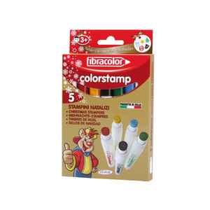 COLORSTAMP NOEL POCHETTE 5 FEUTRES TAMPONS