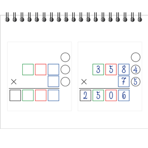 BLOC 80 GABARITS DE MULTIPLICATION 15X12,5CM