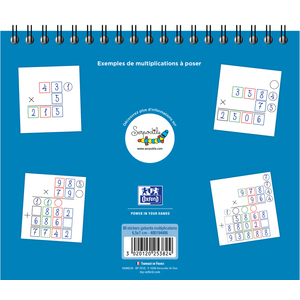 BLOC 80 GABARITS DE MULTIPLICATION 15X12,5CM