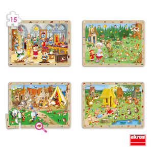 4 PUZZLES D'OBSERVATION LES CONTES CLASSIQUES