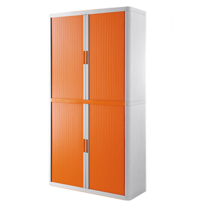 ARMOIRE A RIDEAUX 2M CORPS BLANC RIDEAUX ORANGES