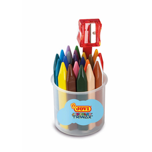 TRIWAX POT 24 MAXI CRAYONS À LA CIRE COLORIS ASSORTIS