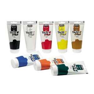 LOT 8 TUBES 80ML GOUACHE AU  DOIGT