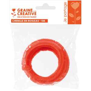 CHENILLE 8MM ?CHEVEAU 5M ROUGE