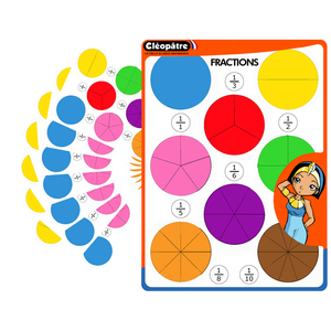 702 GOMMETTES FRACTIONS 8 COULEURS