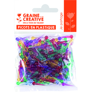 500 CLOUS PLASTIQUE COLORIS ASSORTIS