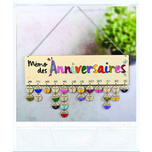 CALENDRIER DES ANNIVERSAIRES BOIS