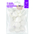 24 POMPONS LAINEUX TAILLES ASSORTIS NEIGE