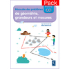 RESOUDRE DES PROBLEMES DE GEOMETRIE, GRANDEURS ET MESURES CE1 CAHIER - PACK 10