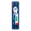 TRIPLUS? BALL 437 M - ETUI CHEVALET STAEDTLER? BOX 4 STYLOS-BILLE POINTE MOYENNE ASSORTIS