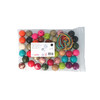 50 PERLES BOIS RONDES 30MM COLORIS ASSORTIS