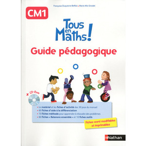 TOUS EN MATHS CM1 - GUIDE PEDAGOGIQUE + CD ROM