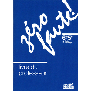 ZERO FAUTE 6E / 5E NIVEAU 1 1991 PROFESSEUR