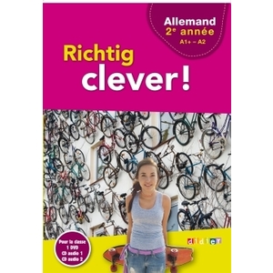 RICHTIG CLEVER 2EME ANNEE - COFFRET CLASSE 2 CD AUDIO + 1 DVD