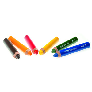 EDU3 PRIME SUPER JUMBO ETUI 6 CRAYONS COULEURS ASSORTIS