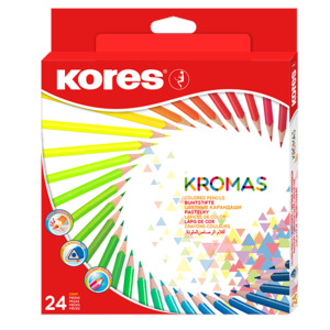 KORES KROMAS ETUI 24 CRAYONS COULEURS ASSORTIS