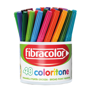 FIBRACOLOR COLORITONE BARIL 48 FEUTRES ASSORTIS