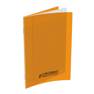 CAHIER PP ORANGE 17X22 48P SÉYÈS 90G PIQURE