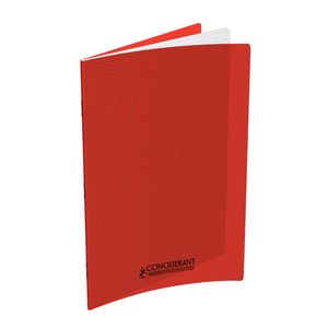 CAHIER PP ROUGE 24X32 96P 5X5 90G PIQURE