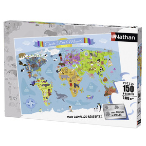 PUZZLE NATHAN - CARTE DU MONDE