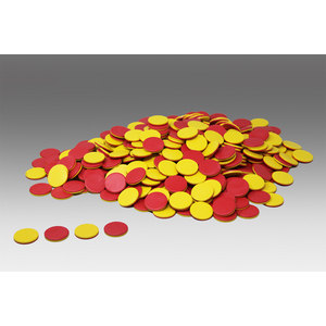 400 JETONS DE COMPTAGE BICOLORE ROUGE/JAUNE