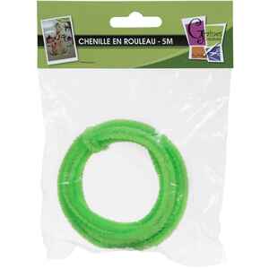 CHENILLE 8MM ?CHEVEAU 5M VERT CLAIR