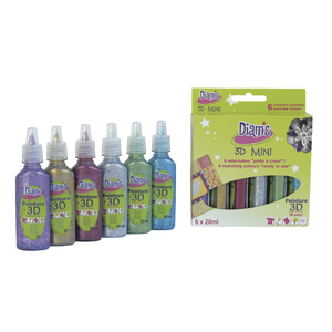 DIAMS 3D 6 FLACONS 20ML COLORIS PAILLET?S