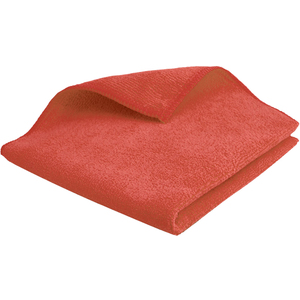 LOT DE 5 LAVETTES MICROFIBRE 38X38CM COLORIS ROUGE