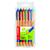 POINT BALL 6 STYLOS BILLES RETRACTABLES COLORIS ASSORTIS