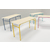 TABLE AXIS 2 PERSONNES 50*1300 T4 JAUNE GENET - PLATEAU SERINGA - CHANT ABS BLANC